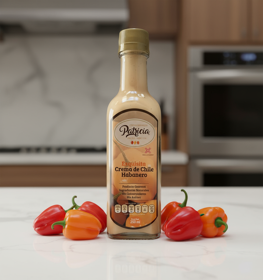 Crema de habanero - 6 Botellas de 250ml Cada Una