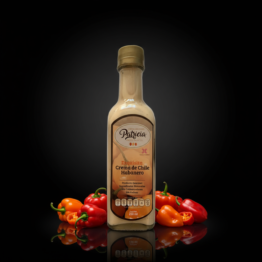Crema de habanero - 24 Botellas de 250ml Cada Una