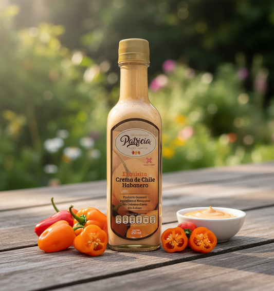 Crema de habanero - 12 Botellas de 250ml Cada Una