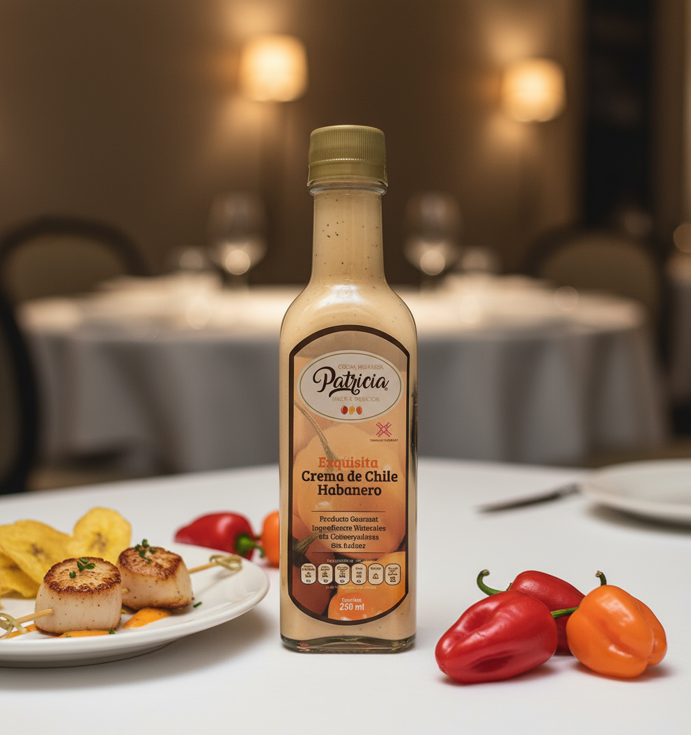 Botella de Crema Habanera Patricia, fotografía de referencia del paquete de 3 botellas de 250 ml